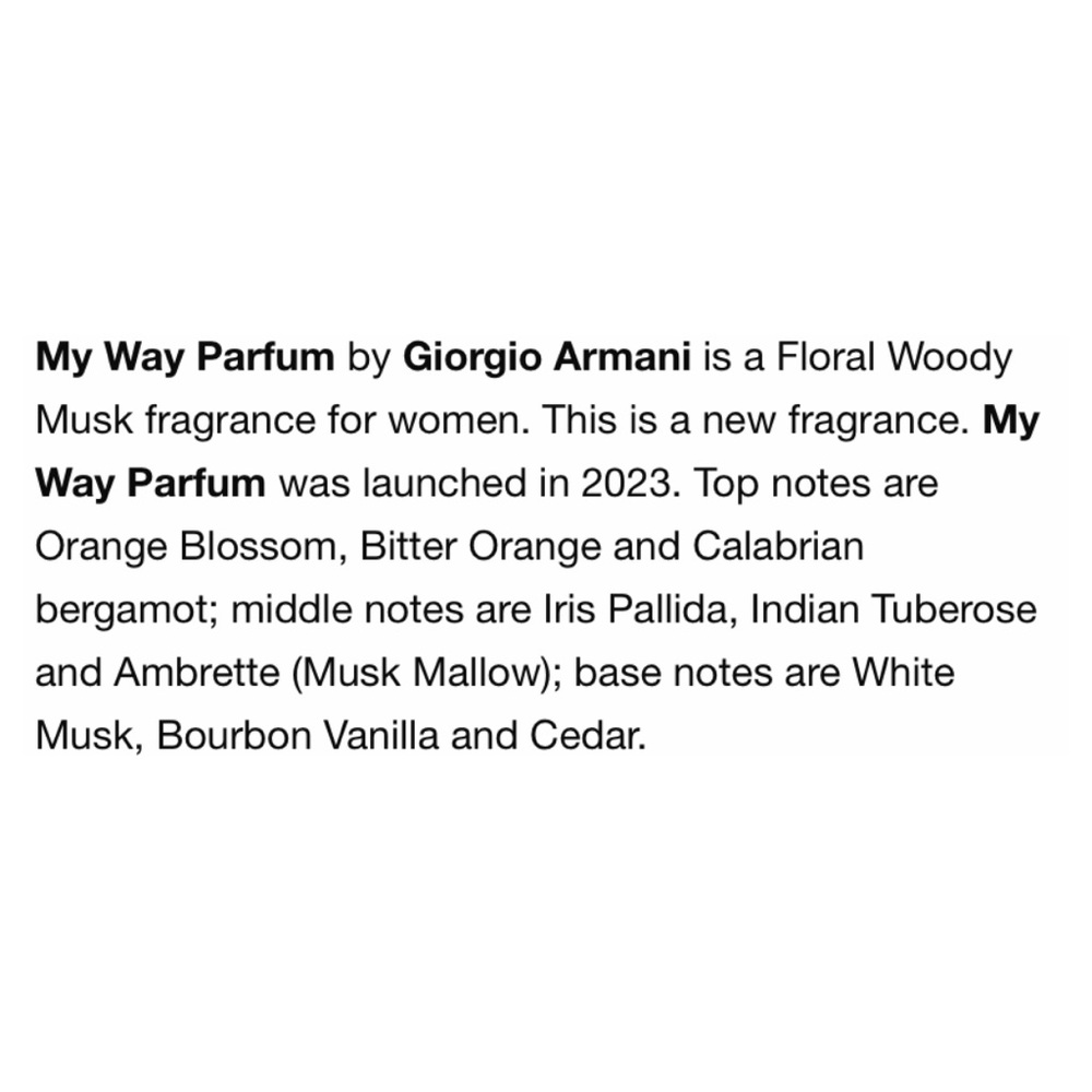 GIORGIO ARMANI My Way EDP, My Way Parfum & My Way Intense + Bag in Dust Sleeve - Picture 9 of 12
